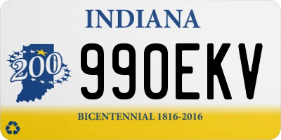 IN license plate 990EKV