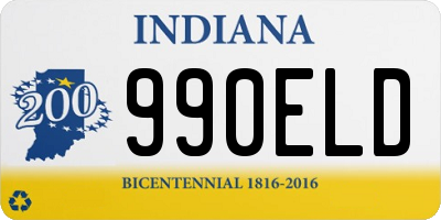 IN license plate 990ELD