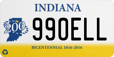 IN license plate 990ELL