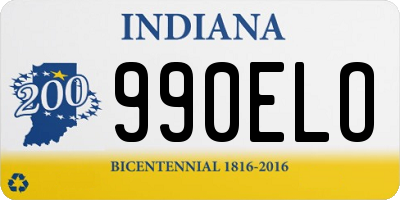 IN license plate 990ELO