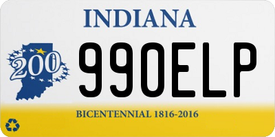 IN license plate 990ELP