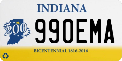 IN license plate 990EMA