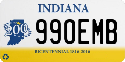 IN license plate 990EMB