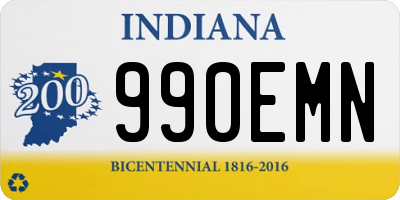 IN license plate 990EMN