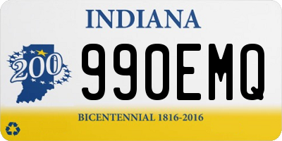 IN license plate 990EMQ