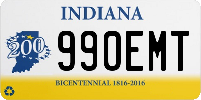 IN license plate 990EMT