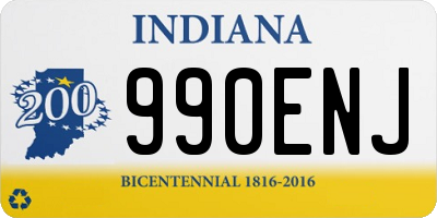 IN license plate 990ENJ