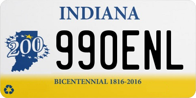 IN license plate 990ENL