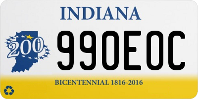 IN license plate 990EOC