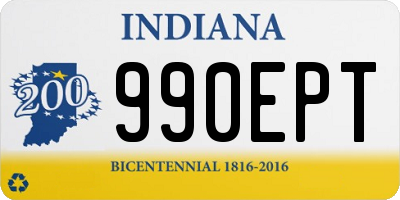 IN license plate 990EPT