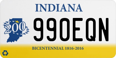 IN license plate 990EQN