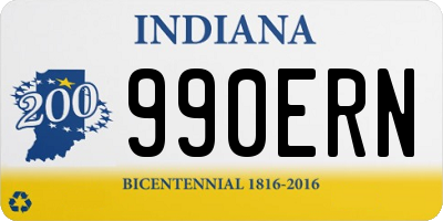 IN license plate 990ERN