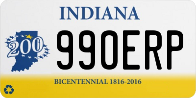 IN license plate 990ERP