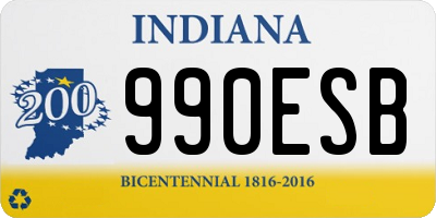 IN license plate 990ESB