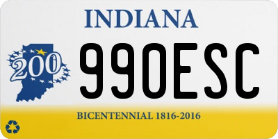 IN license plate 990ESC