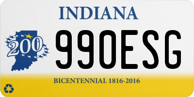 IN license plate 990ESG