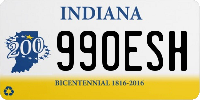 IN license plate 990ESH