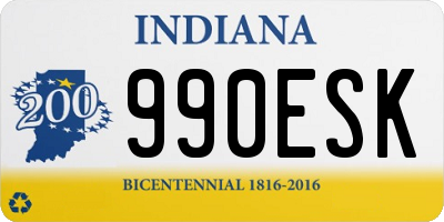 IN license plate 990ESK