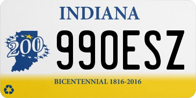 IN license plate 990ESZ