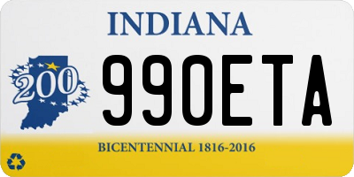 IN license plate 990ETA