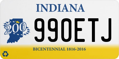 IN license plate 990ETJ