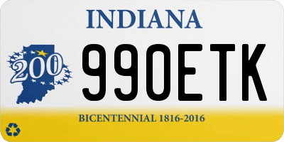 IN license plate 990ETK