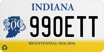 IN license plate 990ETT