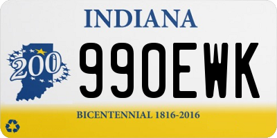 IN license plate 990EWK