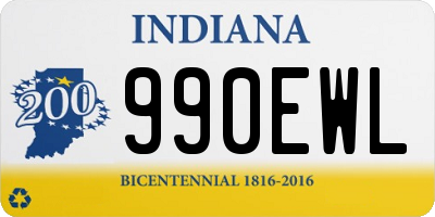 IN license plate 990EWL