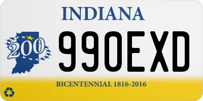 IN license plate 990EXD