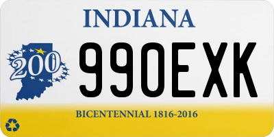 IN license plate 990EXK