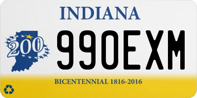 IN license plate 990EXM