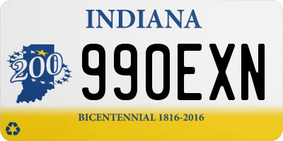 IN license plate 990EXN