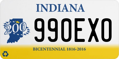 IN license plate 990EXO