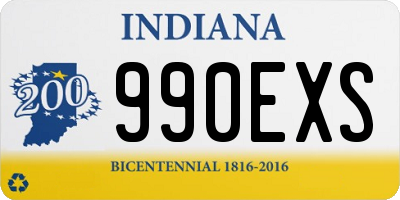 IN license plate 990EXS