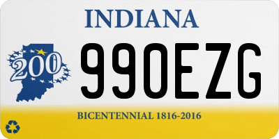 IN license plate 990EZG