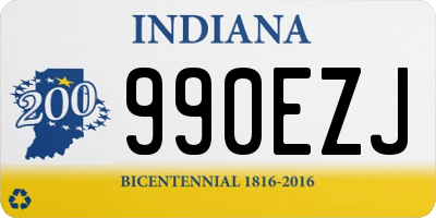 IN license plate 990EZJ