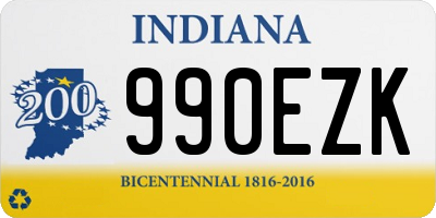 IN license plate 990EZK