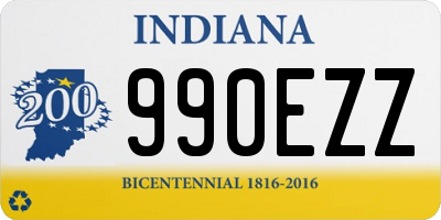 IN license plate 990EZZ