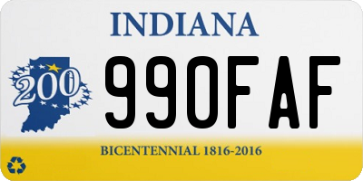 IN license plate 990FAF