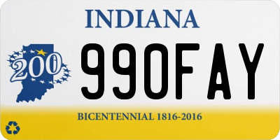 IN license plate 990FAY