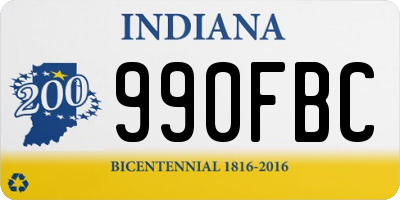 IN license plate 990FBC