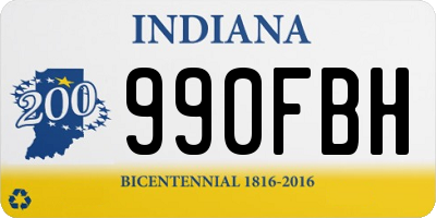 IN license plate 990FBH