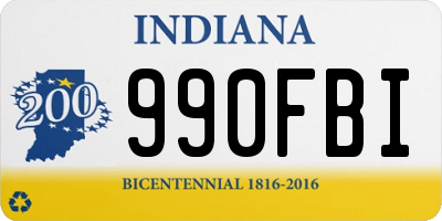 IN license plate 990FBI