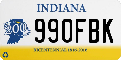 IN license plate 990FBK