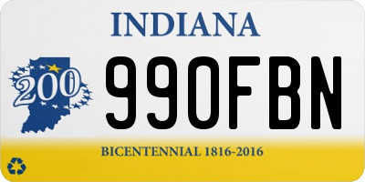 IN license plate 990FBN