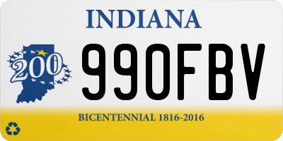 IN license plate 990FBV