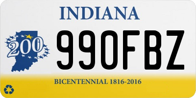 IN license plate 990FBZ