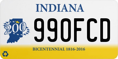 IN license plate 990FCD