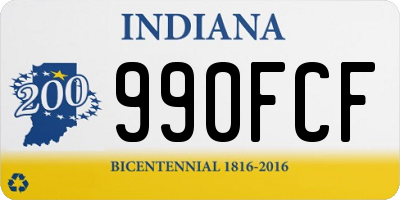 IN license plate 990FCF